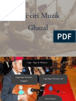 Ciri-Ciri Muzik Ghazal