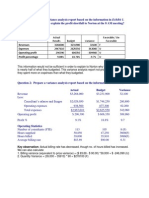 Variance Assignment Managerial Accounting