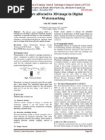 Factors Affected To 3D Image in Digital Watermarking