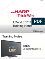 Sharp - Lc-32le631e, Le40le631e - Le46le631e Led TV Training Manual