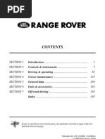 Range Rover 1998 User Manual