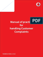 Manual of Practice For Handling Customer Complaints: Vodafone India Limited