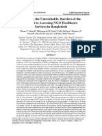 Reaching The Unreachable: Barriers of The Poorest To Accessing NGO Healthcare Services in Bangladesh