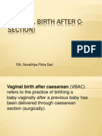 Vbac (Vaginal Birth After C-Section) : RA. Nurafrilya Fitria Sari