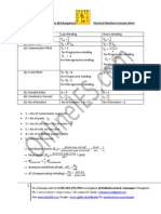 EEE Machines Formulas