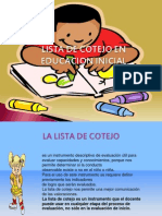 Lista de Cotejo