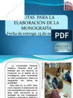 Pautas para Hacer Una Monografía