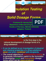 Preformulation Testing of Solid Dosage Forms