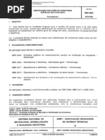 NBR 8662-1984 NB 890 - Identificação Por Cores de Condutores Elétricos Nús e Isolados