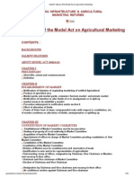 Salient Features of The Model Act On Agricultural Marketing