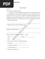 Cbse 4th Class English Question Papers 2011