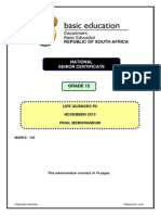 Life Sciences P2 Nov 2010 Memo Eng