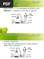 1.3 Rate of Reaction (1.2c)