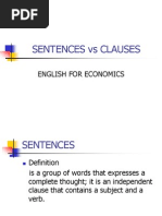 Sentences Vs Clauses