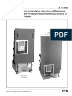 Cutler-Hammer Instructions For Installation, Operation and Maintenance of Type DHP-VR Vaccum Replacement Circuit Breakers For DHP Switchgear