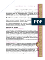 Función y Significado Del Trabajo y Del Empleo