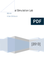 Electrical Simulation Lab: EEE 454 IV Sem EN Branch