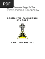 GOLDEN DAWN 4 7 Geomantic Talismanic Symbols