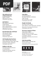 Duke University Press Program Ad For The International Association For The Study of Popular Music 2014 Conference