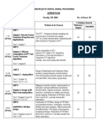 Principles of Digital Signal Processing - Lesson PLan