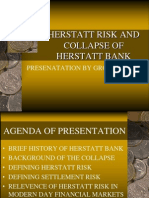 Herstatt Risk and Collapse of Herstatt Bank