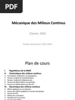 Hypothèses de La MMC + Cinématique Des Milieux Continus