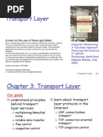 Transport Layer: A Note On The Use of These PPT Slides