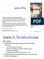 Link Layer and Lans: A Note On The Use of These PPT Slides