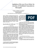 Modelling and Simulation of Reverse Power Relay For Loss of Mains Protection of Distributed Generation in Microgrids