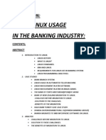 Linux Usage in Banking Industries