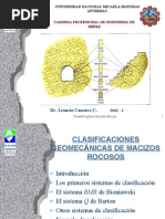 Clasificaciones Geomecánicas de Los Macizos Rocosos