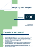 Capital Budgeting - An Analysis: Ramesh Kumar N