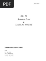 Be U Business Plan Feasibility Analysis