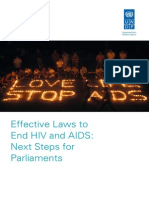 Effective Laws To End HIV and AIDS: Next Steps For Parliaments. Inter-Parliamentary Union, 2013