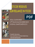 Pesticide Residues Surveillance in Food