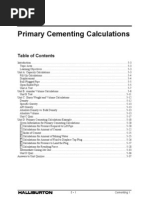 Primary Cementing Calculations