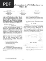 Design and Implementation of APB Bridge Based On AMBA 4.0