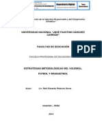 Estrategias Metodológicas Del Voleibol, Futbol y Basquetbol