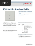 BOSCH - D7044 Multiplex Single-Input Module