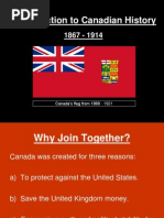 Introduction To Canadian History 1867-1914