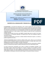 Propósito de La Comunicación y Proceso de La Comunicación