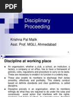 Disciplinary Proceeding: Krishna Pal Malik Asst. Prof. MGLI, Ahmedabad