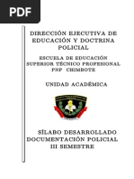 Documentaci Policial Iii Semestre Espartanos