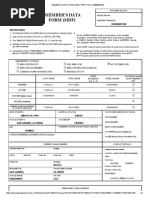 Member's Data Form (MDF) Print (No