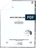 Doppler Target Signal Generator: National Dtfense Detence Nationale