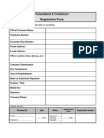 Consultants Contractor Registration English