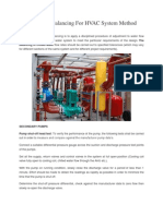 Chilled Water Balancing For HVAC System Method Statement