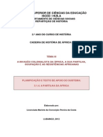 A PARTILHA DA ÁFRICA - Planificação e Texto de Apoio