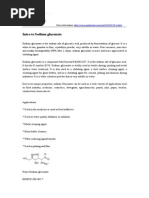 Intro To Sodium Gluconate