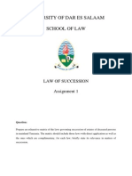 Law of Succesion Assignment 1